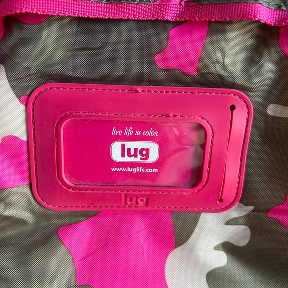 LUG Boxer Pink Gray Camo Travel Tote Luggage Bag Shoe Compartment Overnight - Picture 14 of 15